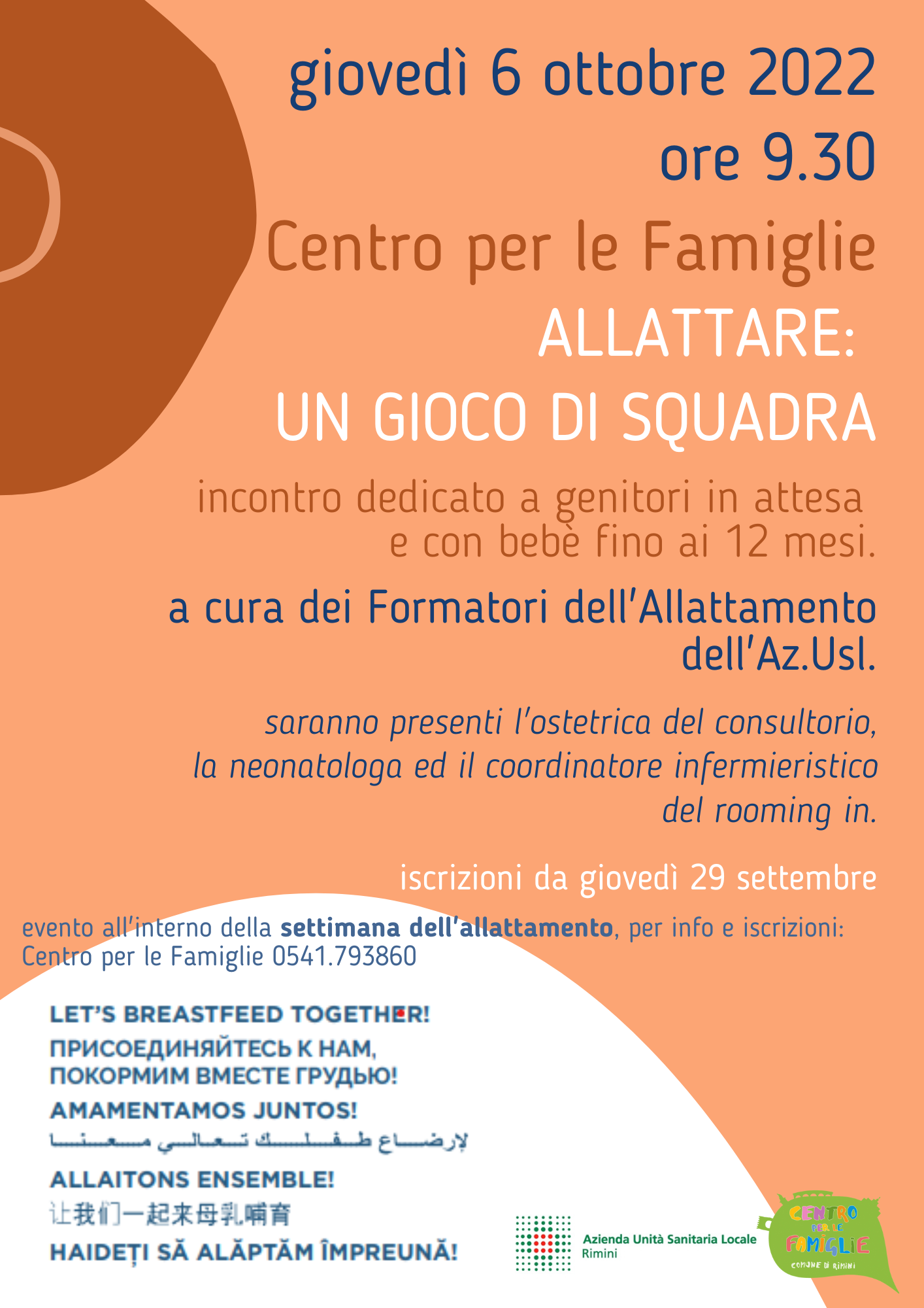 incontro allattamento 6 ottobre 2022