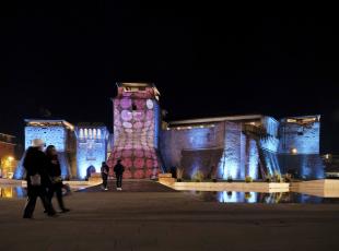 Video mapping in Piazza Malatesta