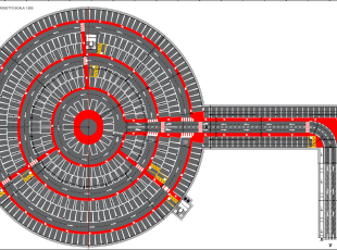 planimetria dello studio di fattibilità del parcheggio Fellini