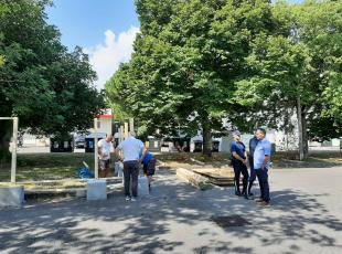 cantiere per la nuova piscina comunale di Viserba