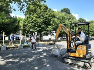 cantiere per la nuova piscina comunale di Viserba