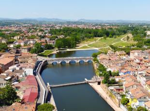 vista aerea ponte di tiberio