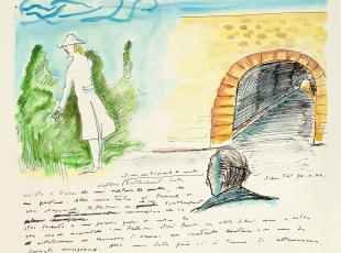 Disegni di scena di Federico Fellini presso il Museo Fellini