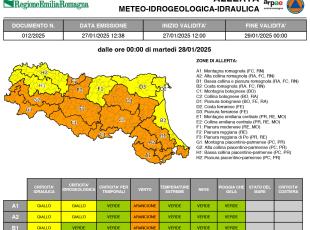 allerta meteo n. 12/2025 - 2